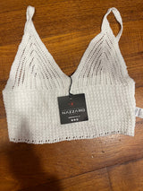 Top crochet bianco