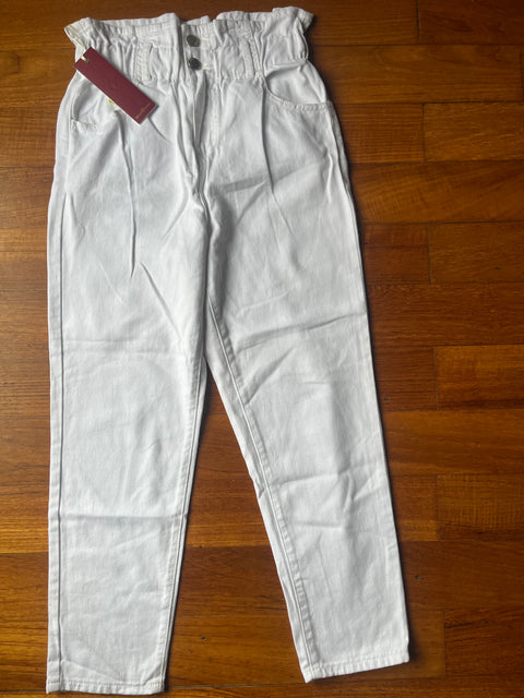 Jeans bianchi paperbag Missguided