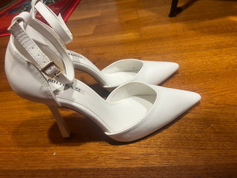 Décolleté slingback bianche Bottega 22