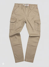 KEYJEYDNM beige cargo jeans slim fit – size 48