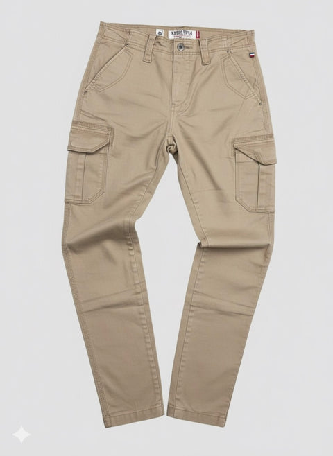 KEYJEYDNM beige cargo jeans slim fit – size 48