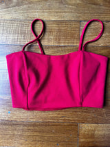 Red bandeau crop top with laced back detail – size S sexy and perfect M's boutique