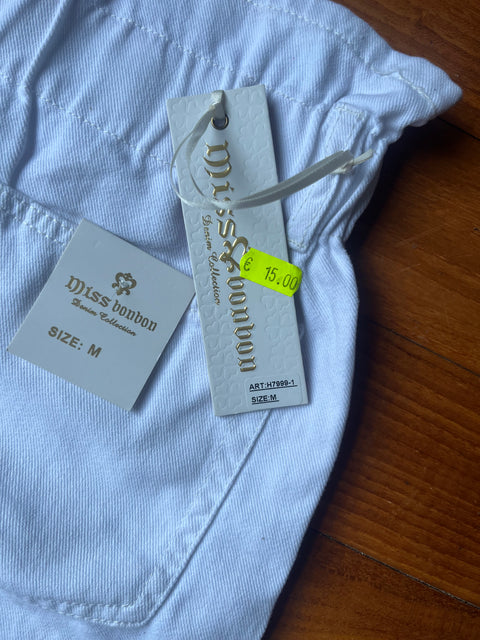 Jeans bianchi paperbag Missguided