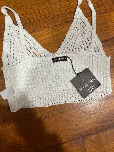 Top crochet bianco